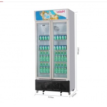海尔（Haier）SC-450G 立式冷藏保鲜玻璃门展示风直冷冰柜电冰箱