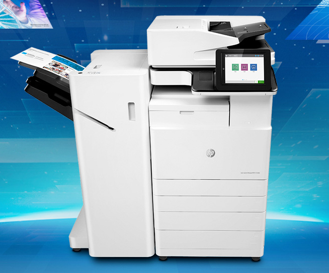 惠普/HP MFP E77830dn 彩色激光复印机 双纸盒 双面功能 输稿器 支持打印、复印、扫描